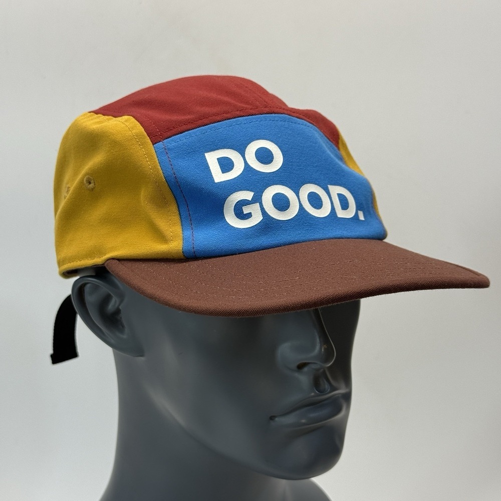 Cotopaxi Do Good Hat One Size Adjustable Colorblock 5 Panel Saltwater & Chestnut